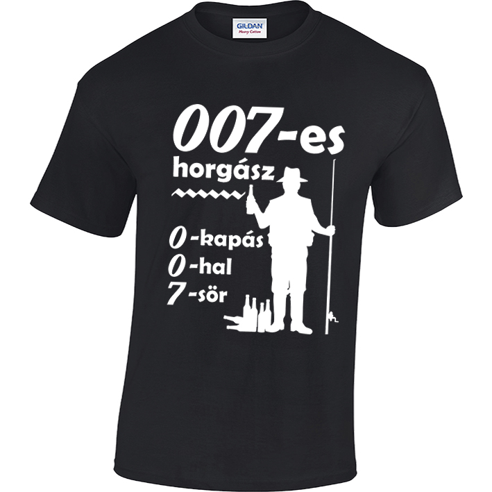 „007-es horgász” horgász póló