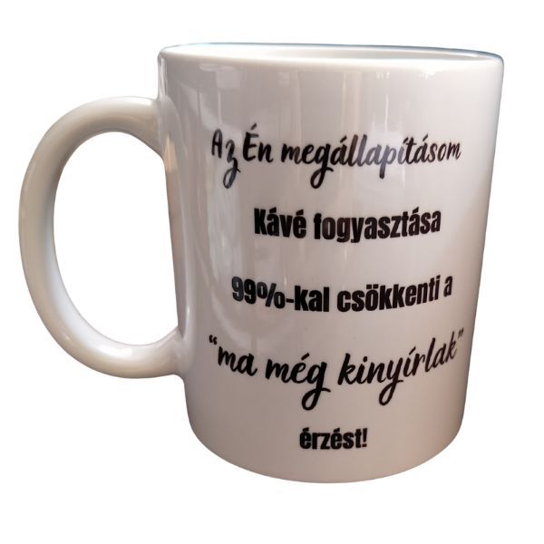 Az Én megállapításom-fehér bögre