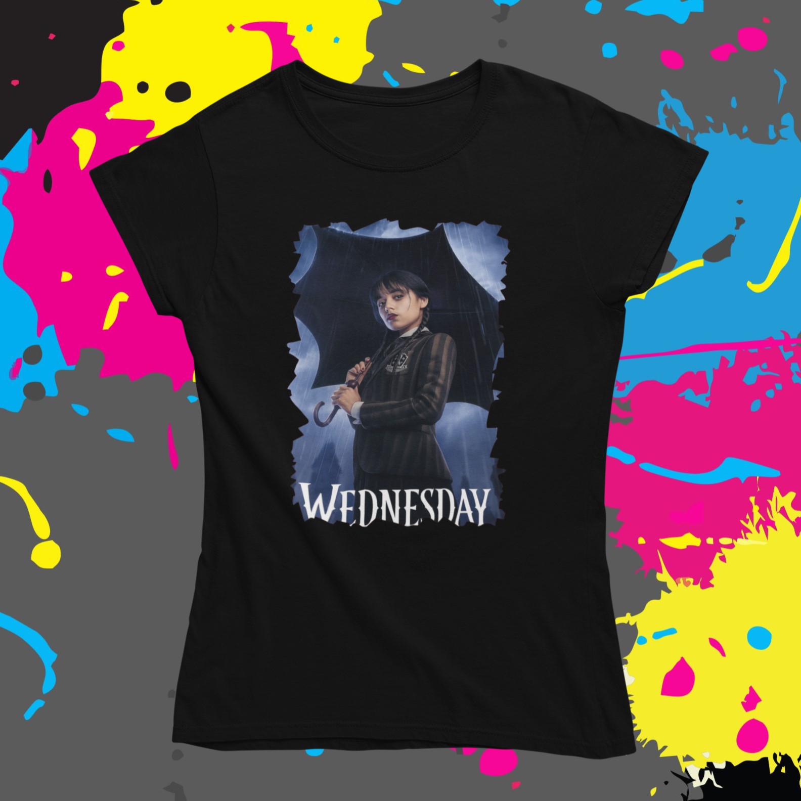 Wednesday Esernyős - Női póló