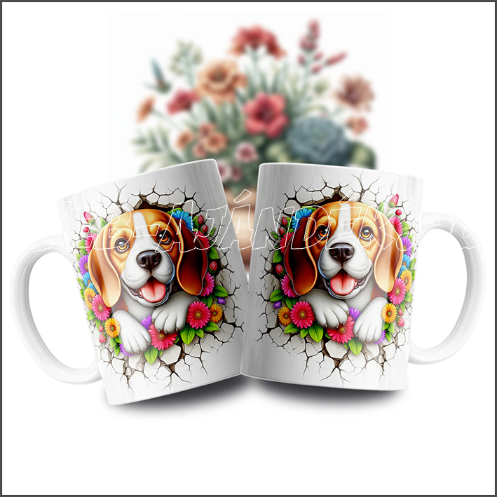 Beagle kutyás bögre