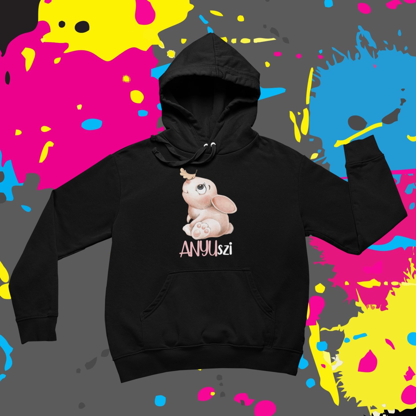 Anyuszi fehér - Kapucnis pulóver