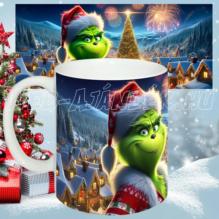 GR008-karácsonyi Grinch bögre