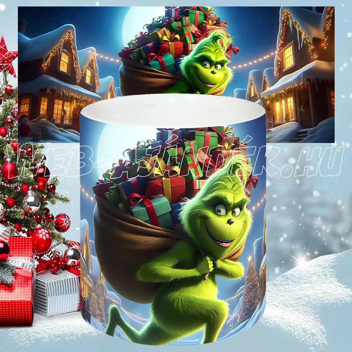 GR010-karácsonyi Grinch bögre