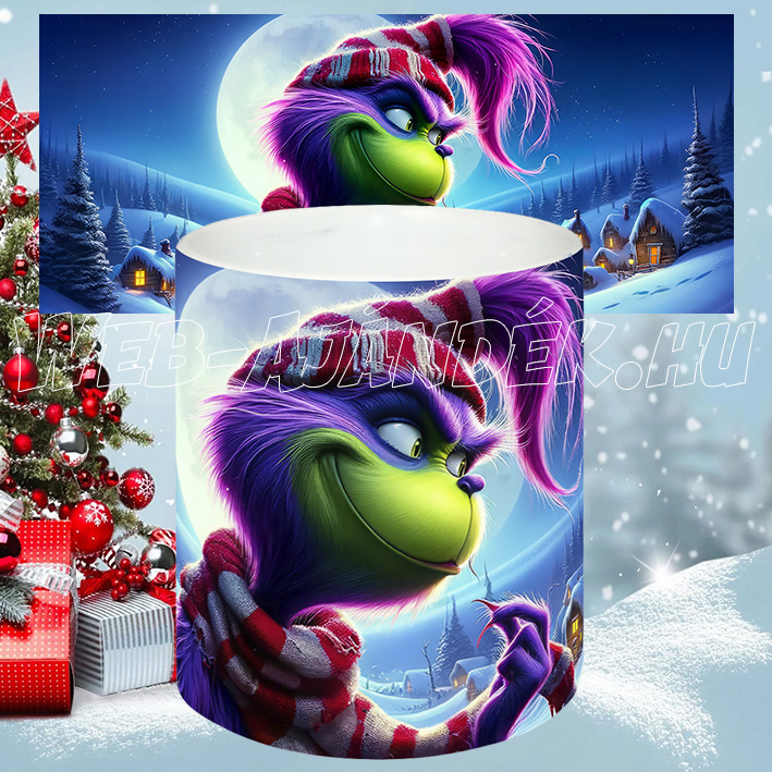 GR011-karácsonyi Grinch bögre