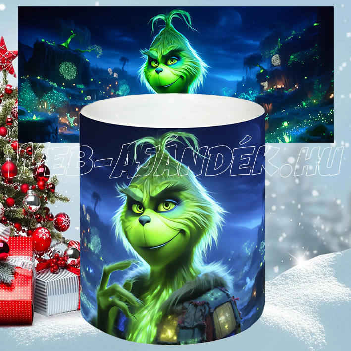 GR012-karácsonyi Grinch bögre