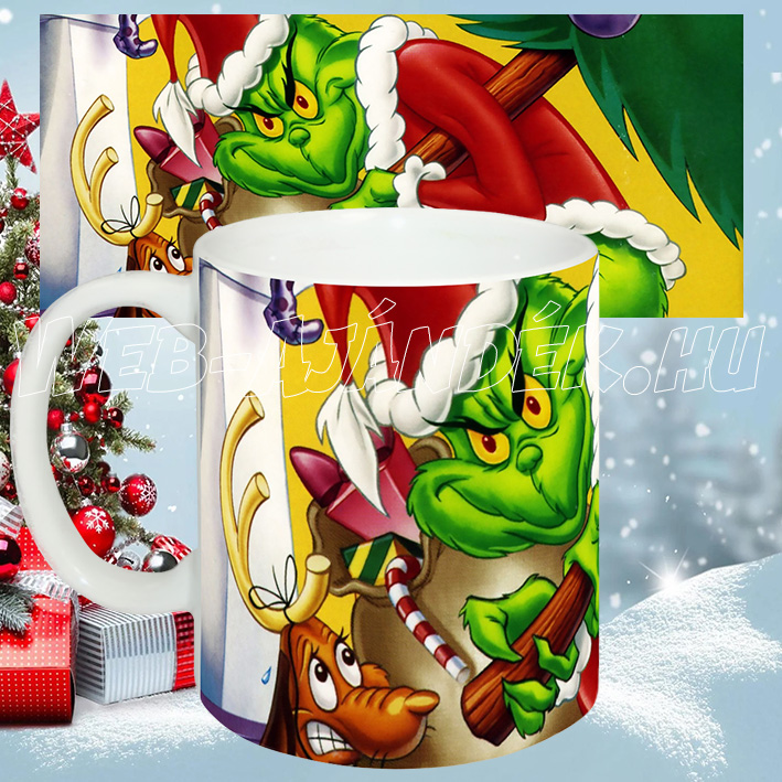 GR014-karácsonyi Grinch bögre