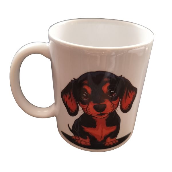 Kutyus-fehér bögre