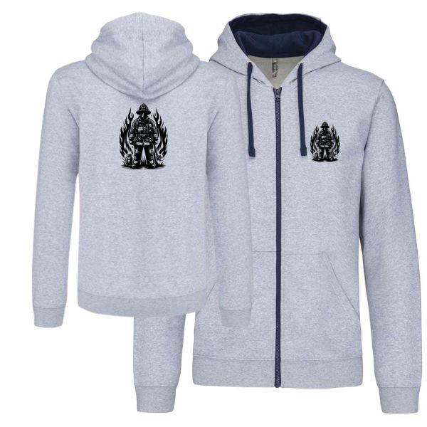 Tűzoltó-szürke sötétkék pulóver