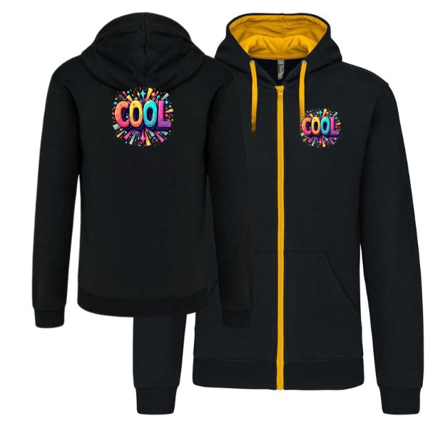 Cool-fekete sárga pulóver