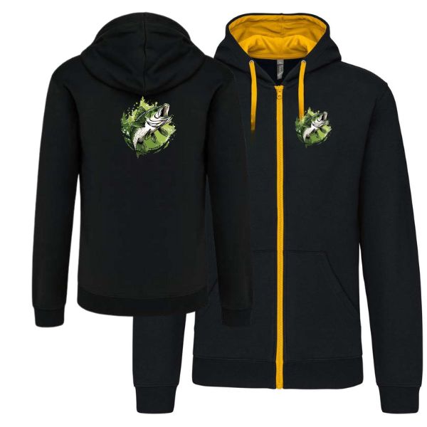 Hal-fekete sárga pulóver