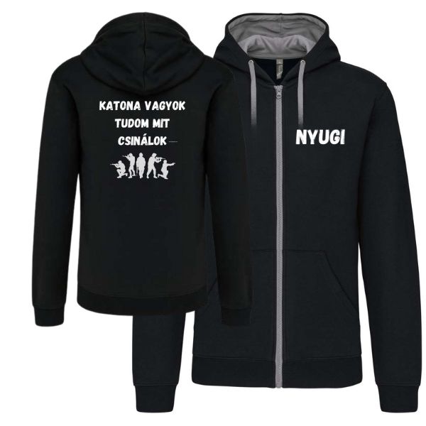 Nyugi-fekete szürke pulóver