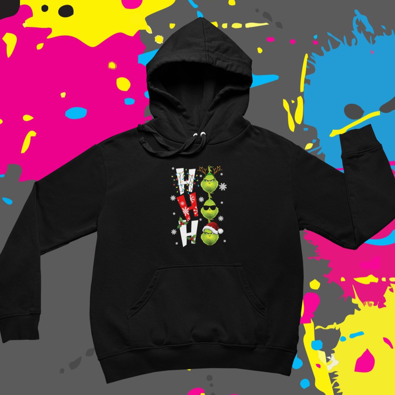 Ho-ho-ho Grinch - Kapucnis pulóver