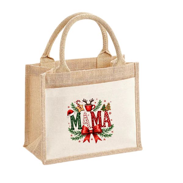 Mama-pamut zsebes juta midi bevásárlótáska