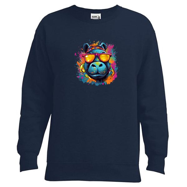 Víziló-kék pulóver