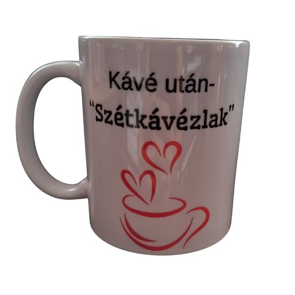 Kávé után-fehér bögre