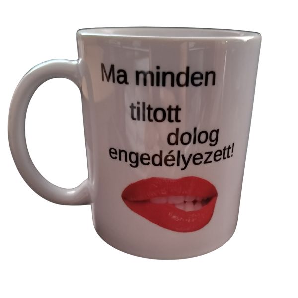 Ma minden-fehér bögre