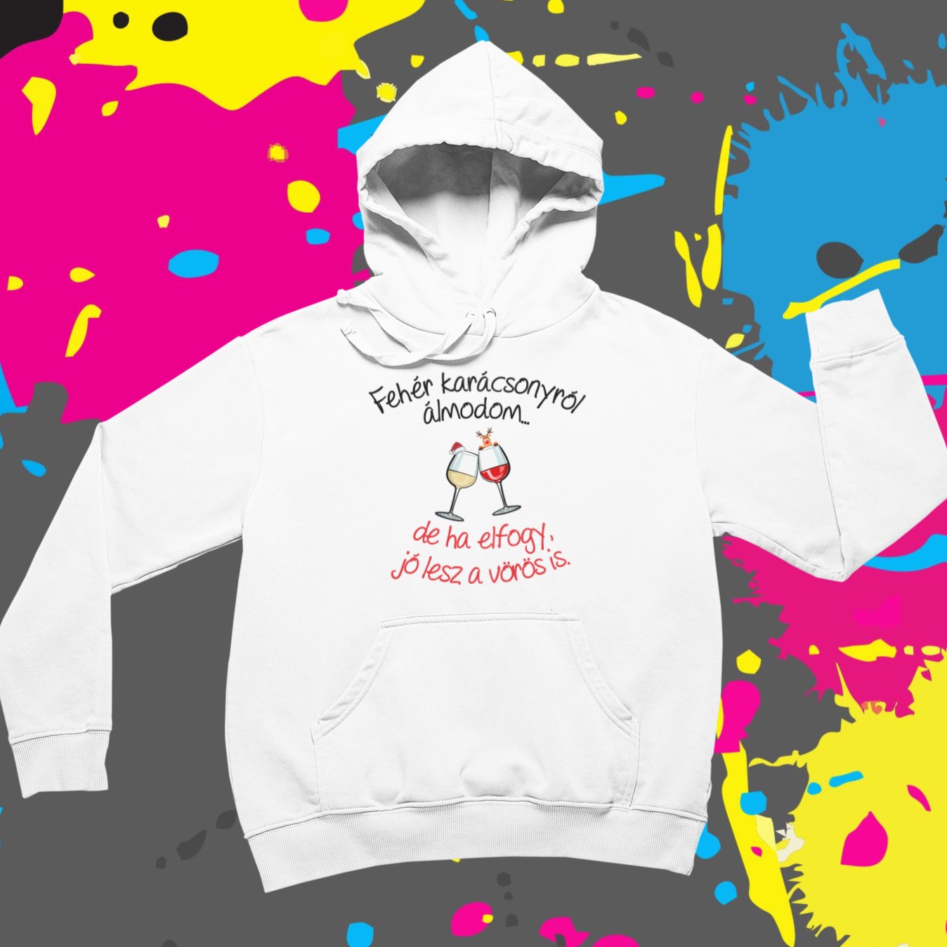 Fehér karácsonyról - Kapucnis pulóver