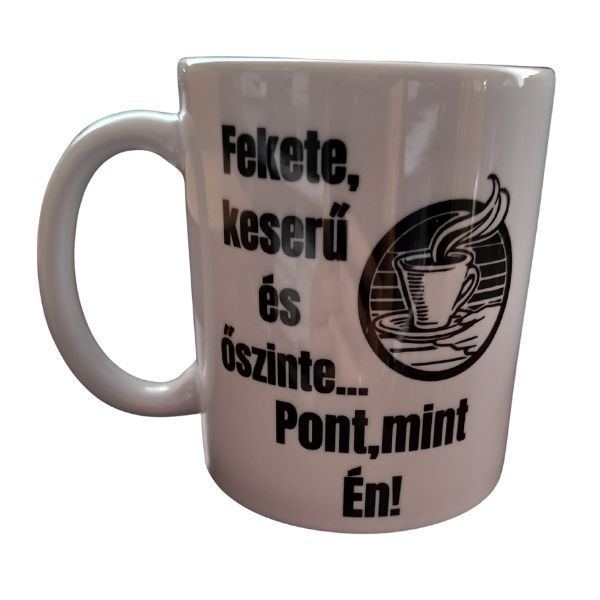 Fekete keserű-fehér bögre