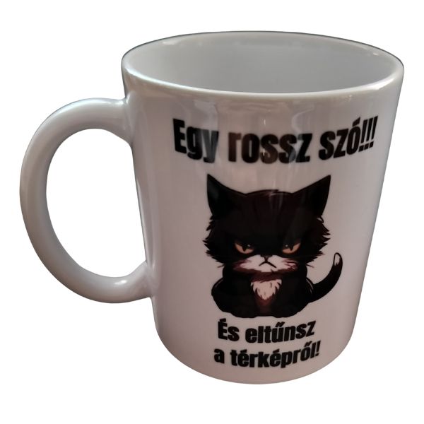 Egy rossz szó-fehér bögre