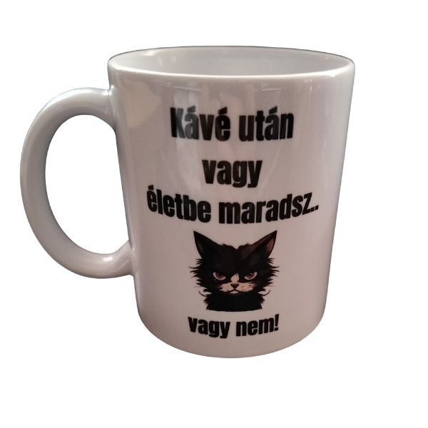 Kávé után-fehér bögre