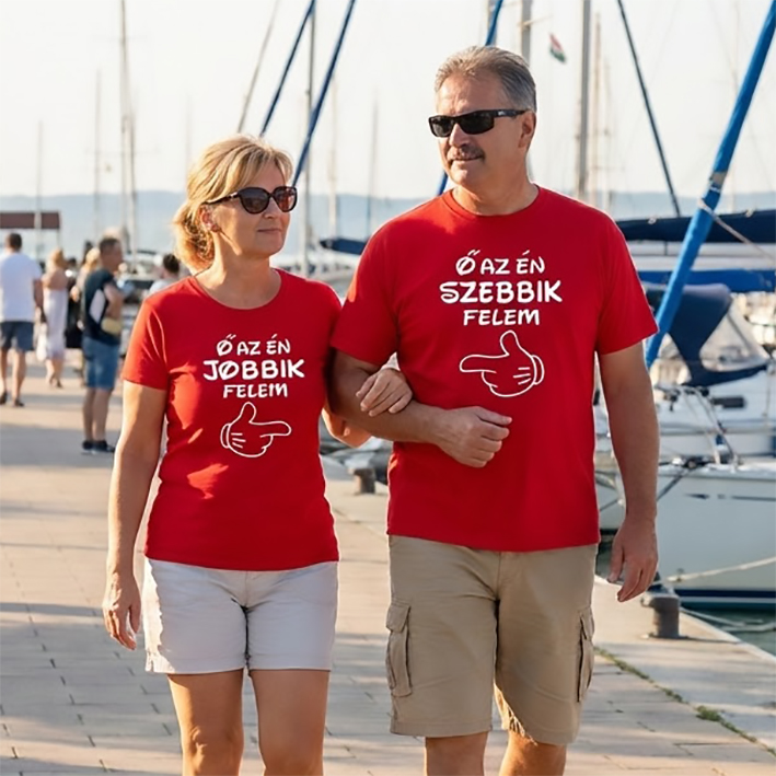 „Ő az én szebbik felem-Ő az én jobbik felem” páros póló