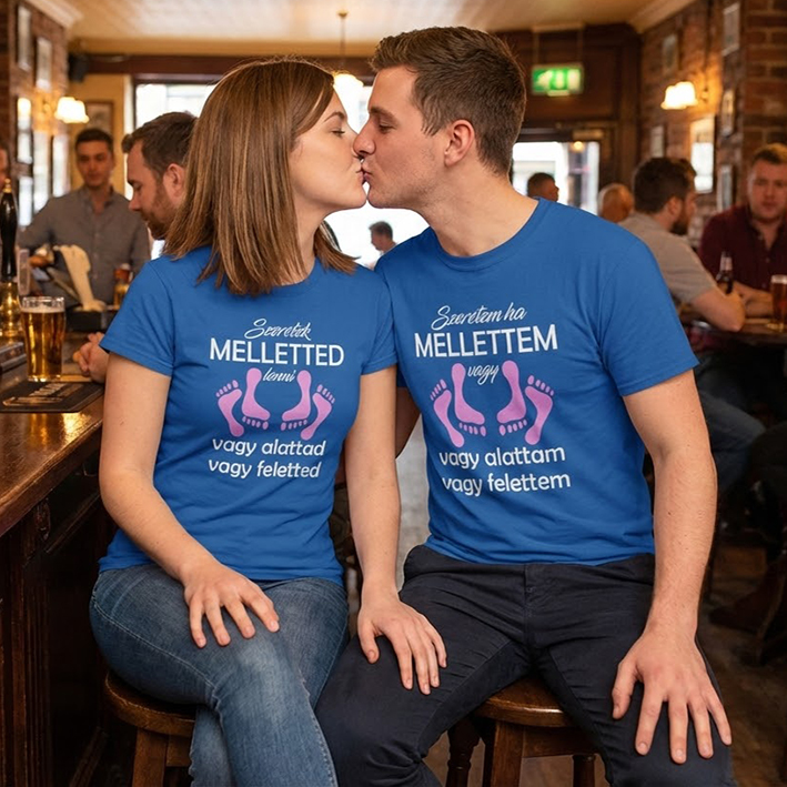 „Szeretem ha mellettem vagy…” páros póló