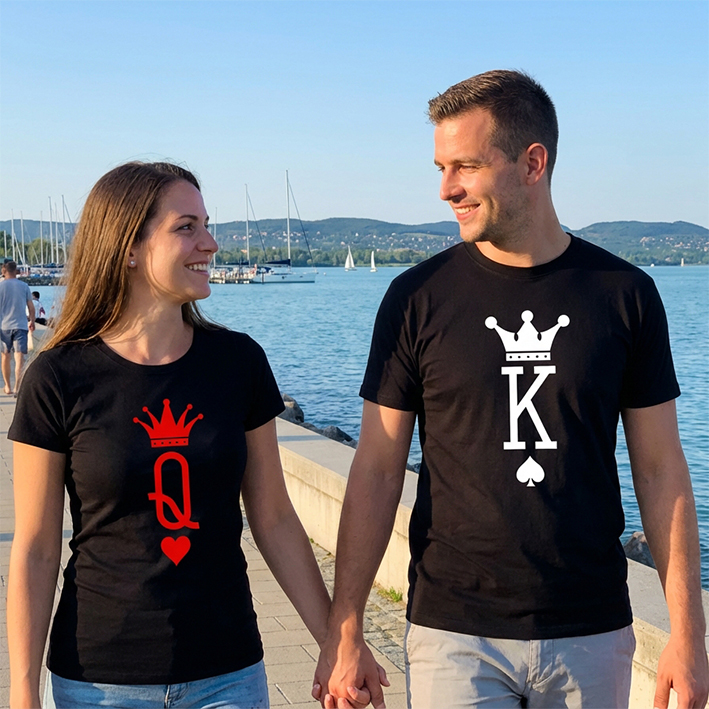 Király és Dáma páros póló
