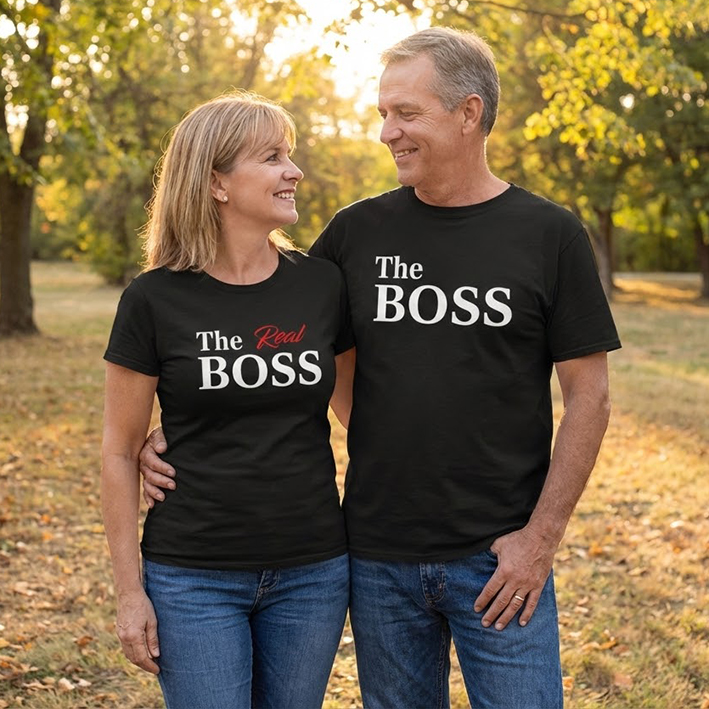 The boss and real boss páros póló