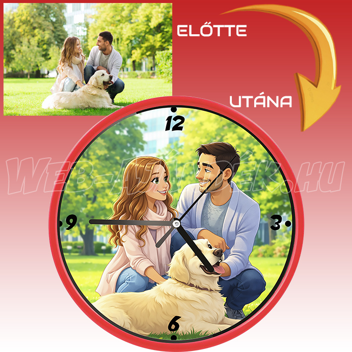 Fényképes falióra Disney stílusban