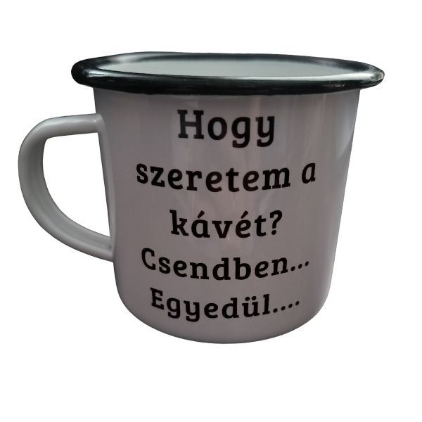Hogy szeretem-fém fehér bögre
