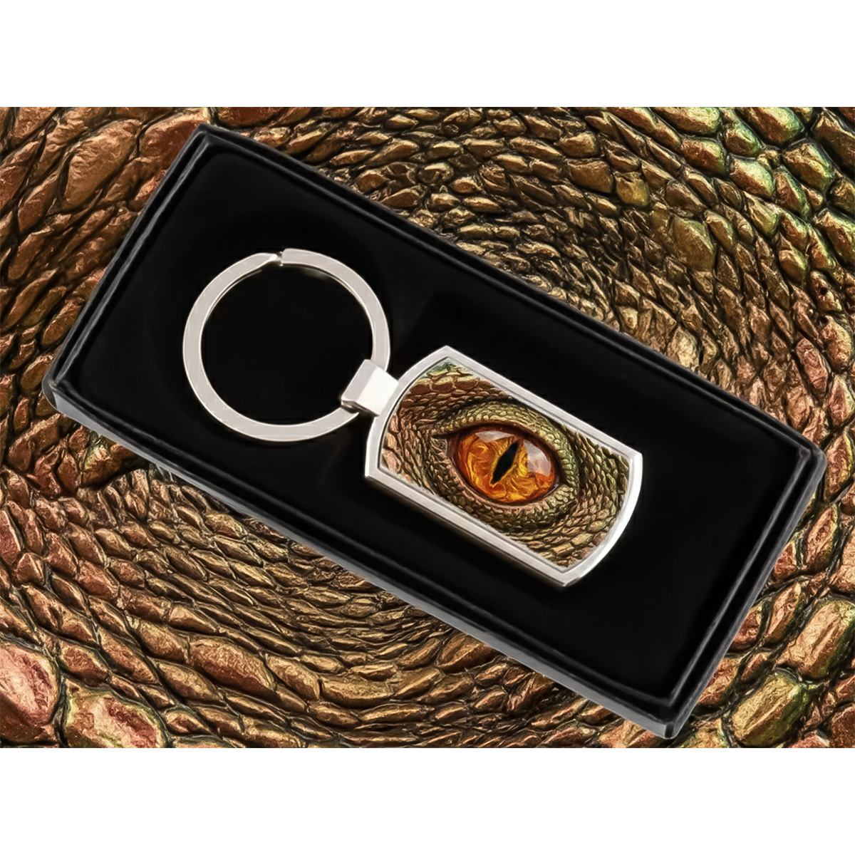 Sárkányszem Fém Kulcstartó