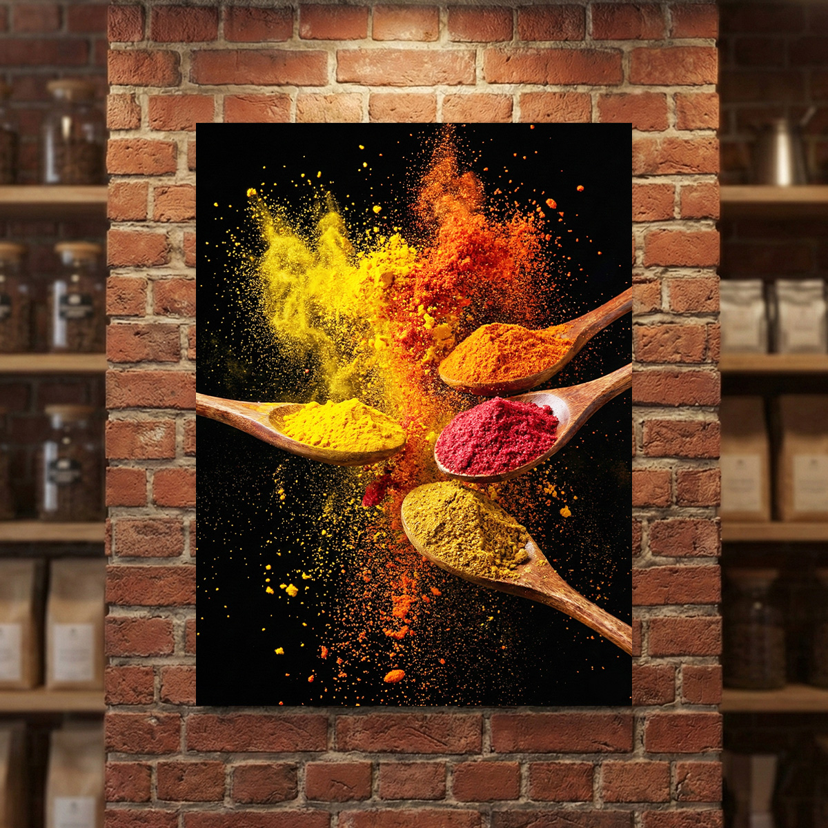 Fűszerrobbanás – Az ízek ereje alumínium falikép fúrásmentes rögzítéssel