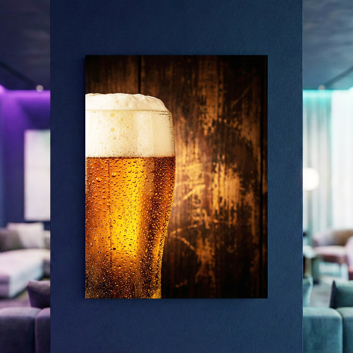 Folyékony Arany - Kézműves sör alumínium falikép fúrásmentes rögzítéssel