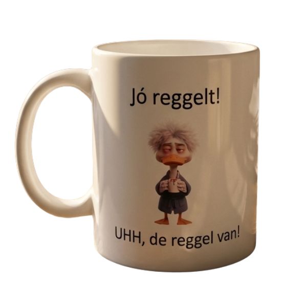 Jó reggelt-Uhh-fehér bögre