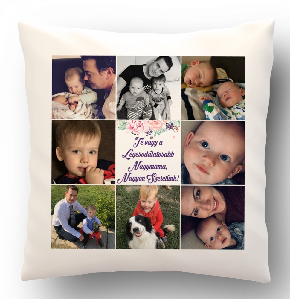 Anyák napi fotókollázs párna