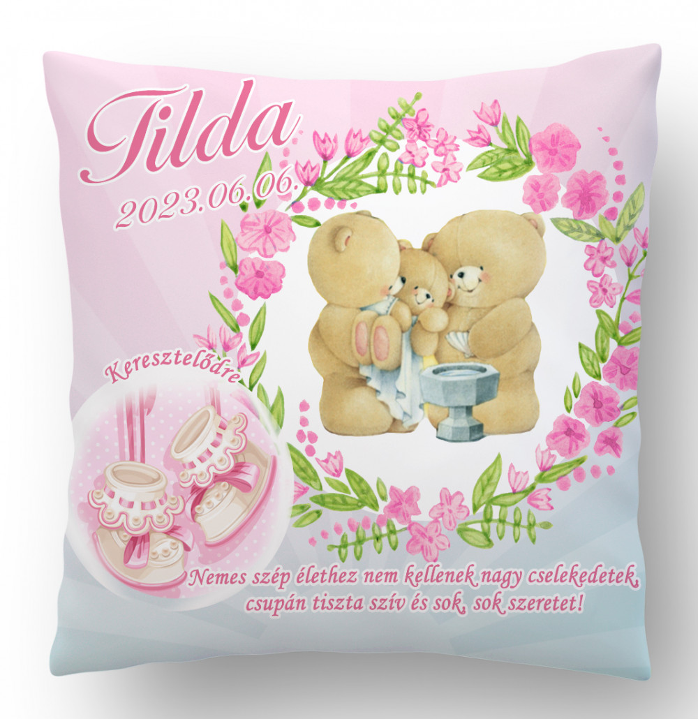 Ajándék párna Keresztelőre