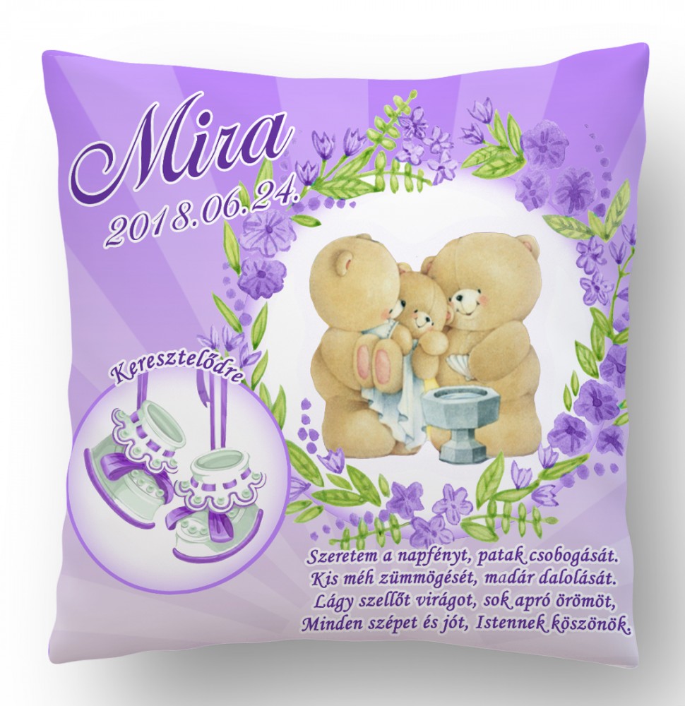 Ajándék párna Keresztelőre