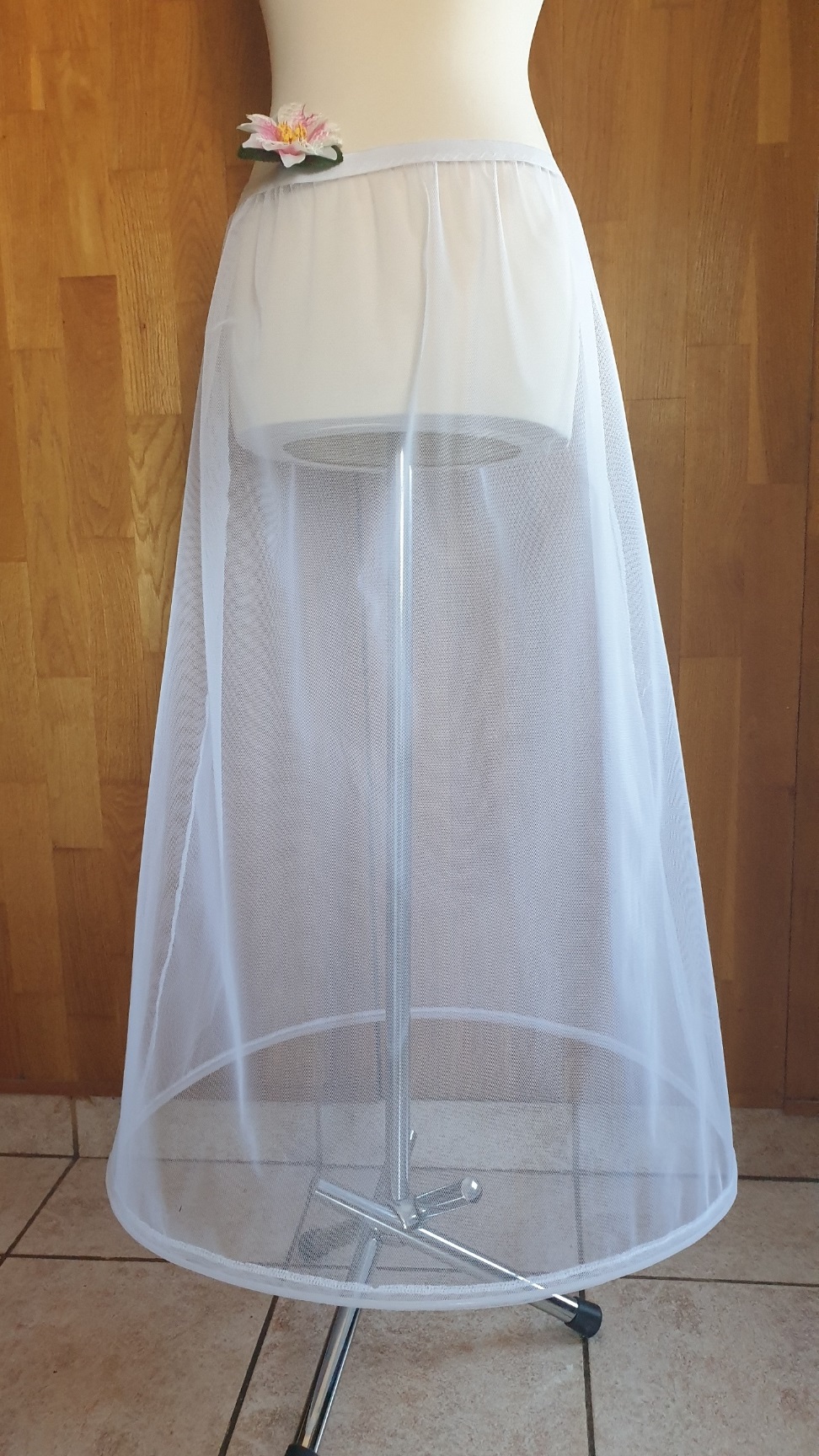 ESKÜVŐ ASZ01A  1 körös rugalmas fehér menyasszonyi alsószoknya abroncs lépéskönnyítő