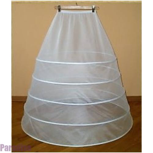 ESKÜVŐ ASZ05 - 5 körös rugalmas fehér esküvői alsószoknya abroncs