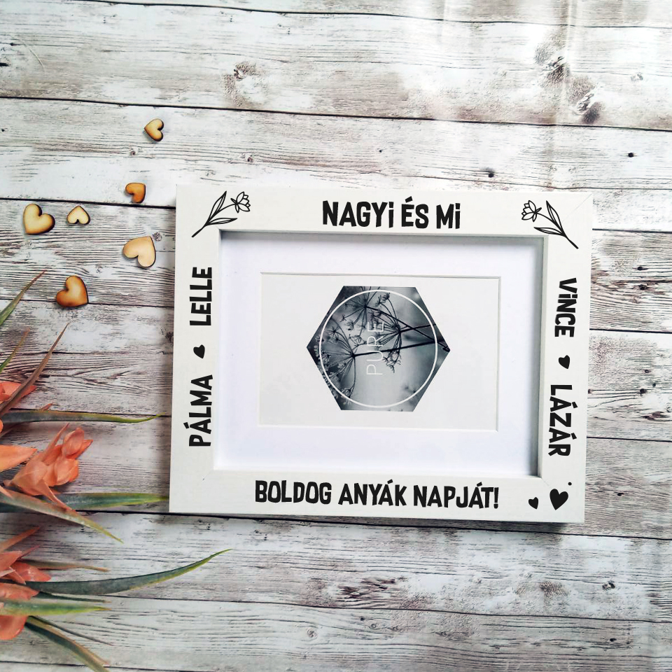 Anyák napi képkeret egyedi üzenettel