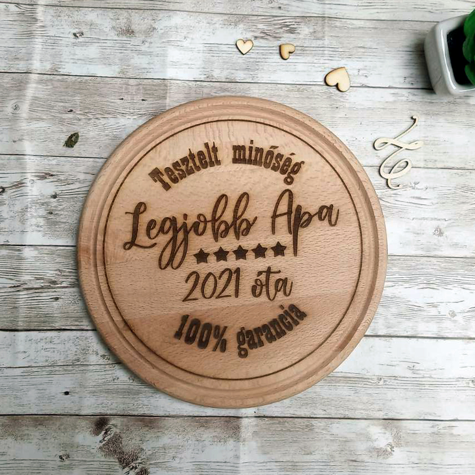 Apák napi vágódeszka és alátét