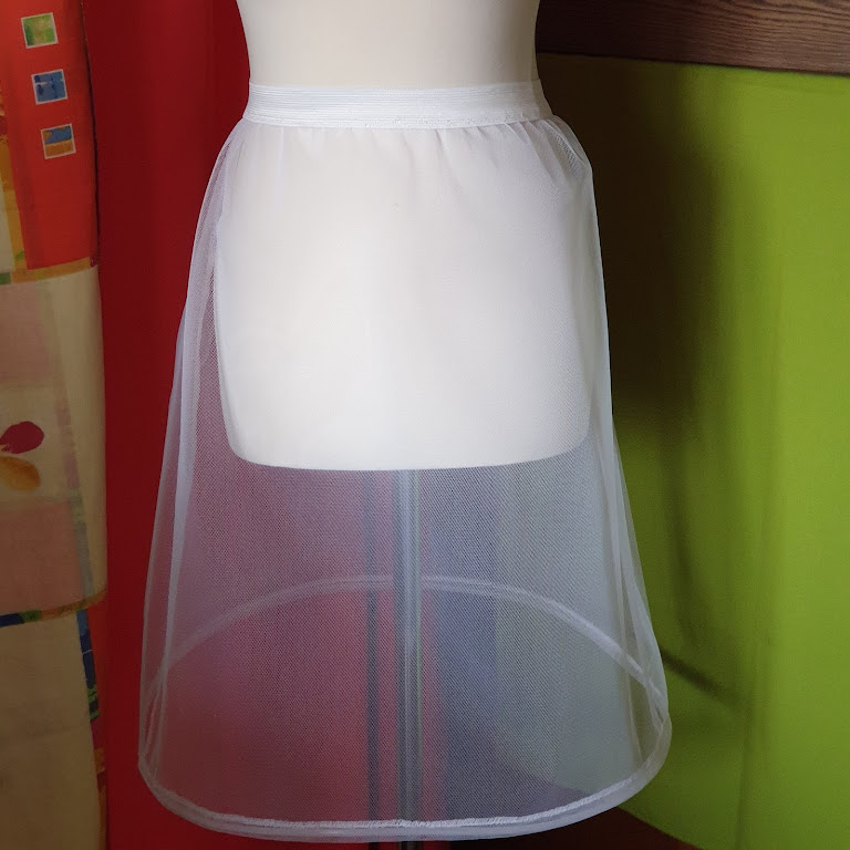 ESKÜVŐ ASZ35 - 1 körös fehér gyerek alsószoknya abroncs lépéskönnyítő