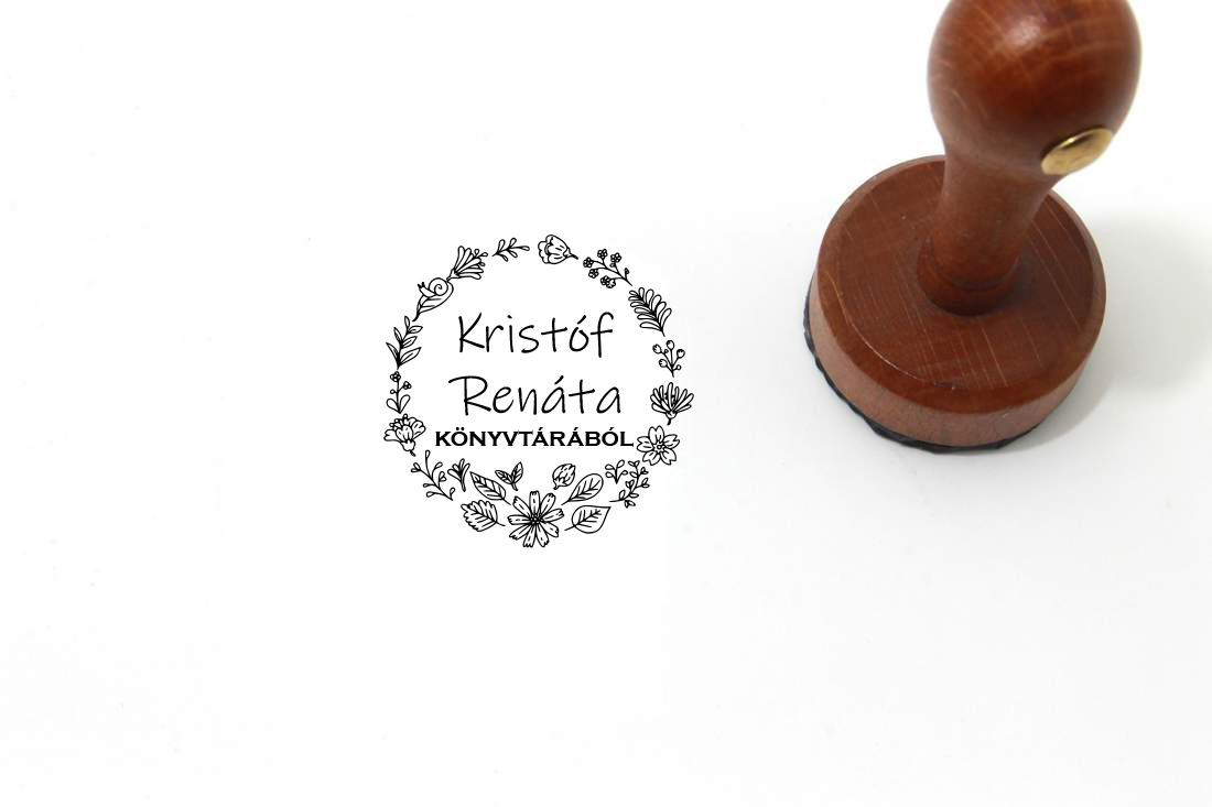 Erdei virágok ex libris pecsét