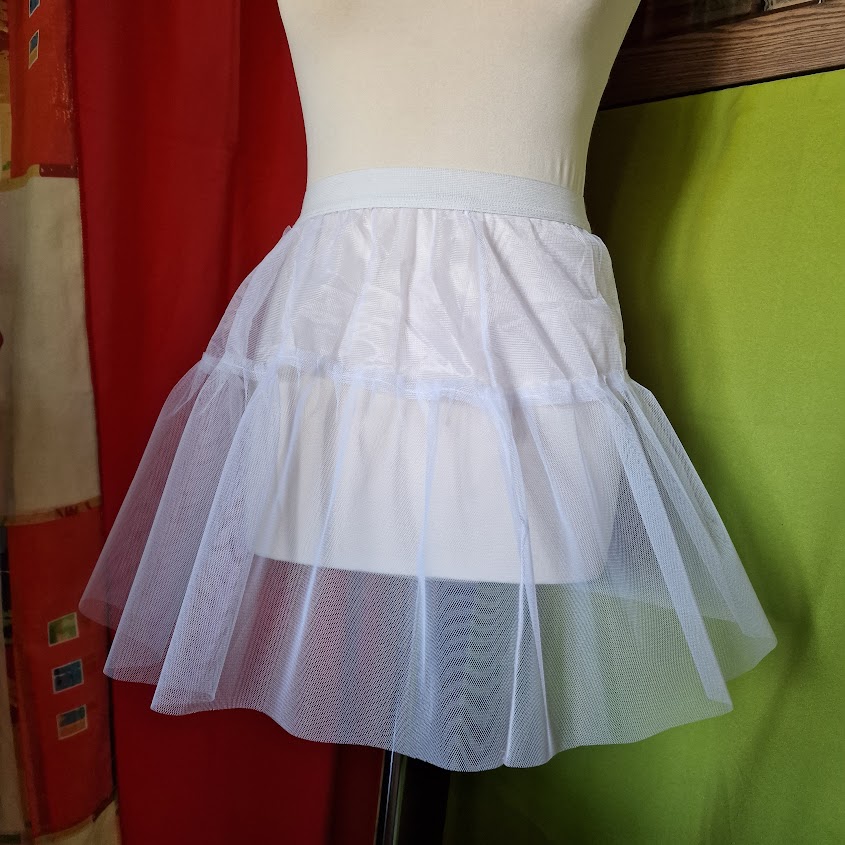 ESKÜVŐ ASZ57 - Fehér fodros gyerek alsószoknya - felnőtteknek is