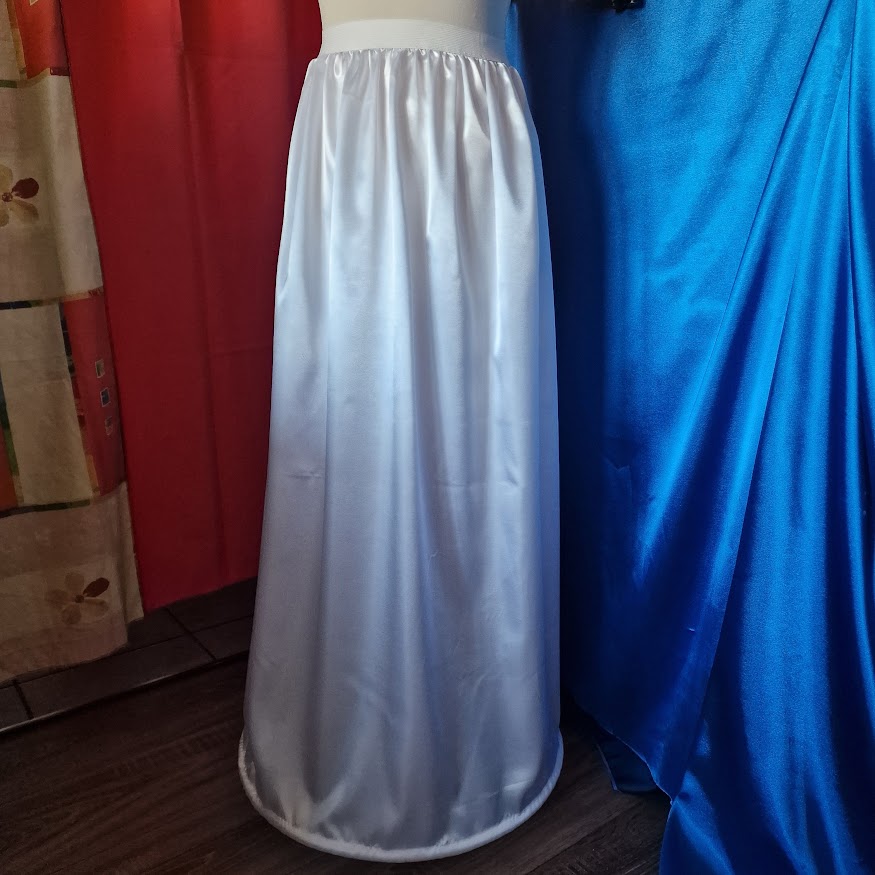 ESKÜVŐ ASZ17 - 1 körös fehér szatén menyasszonyi alsószoknya abroncs