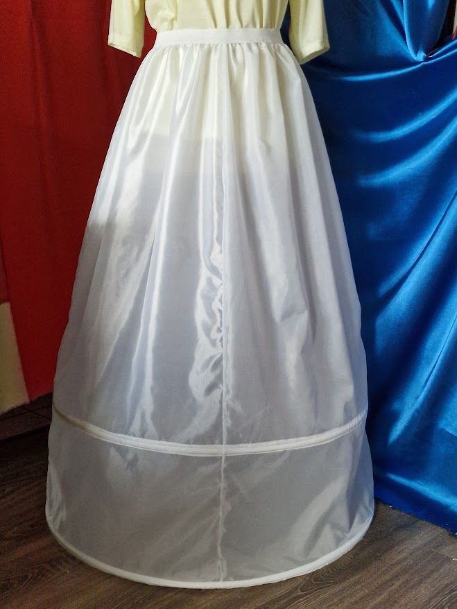 ESKÜVŐ ASZ91 - 2 körös fehér selyem menyasszonyi alsószoknya  abroncs