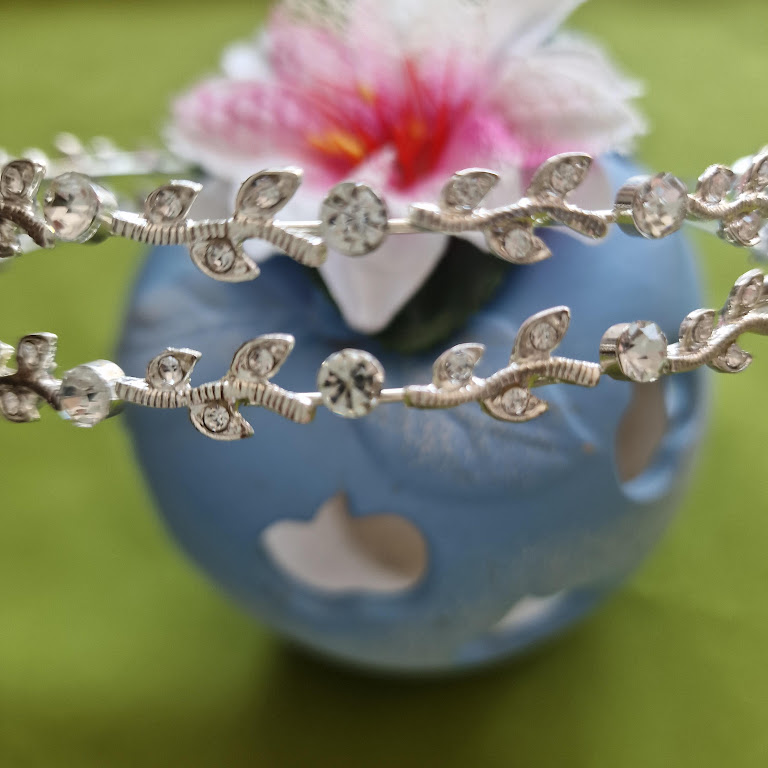 ESKÜVŐ HAD166 - Menyasszonyi strasszköves dupla hajpánt hajdísz