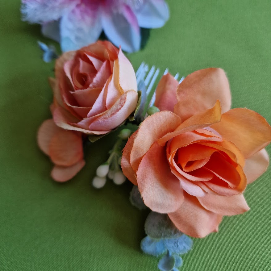 ESKÜVŐ HAD224 - Dupla rózsás hajfésű hajtű