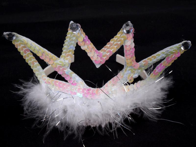 ESKÜVŐ HPT38 - Flitteres hercegnői korona hajpánt hajráf