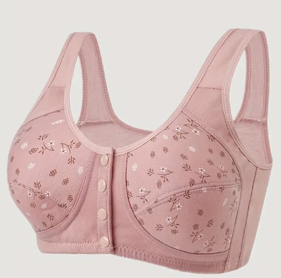 FEN147C - 3XL-es patentos melltartó - púderrózsaszín színű